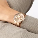 Pandora Gold-Tone Stainless Steel Watch with Black Dial - 1502592